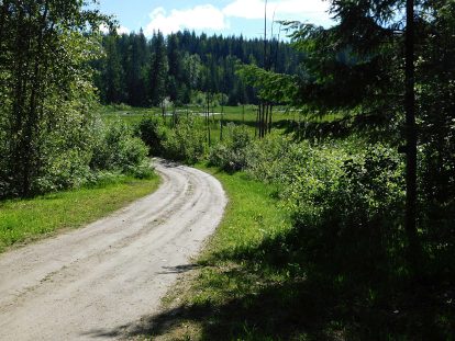 Getting to our location - approaching the lake - Herman Lake Wilderness Campground