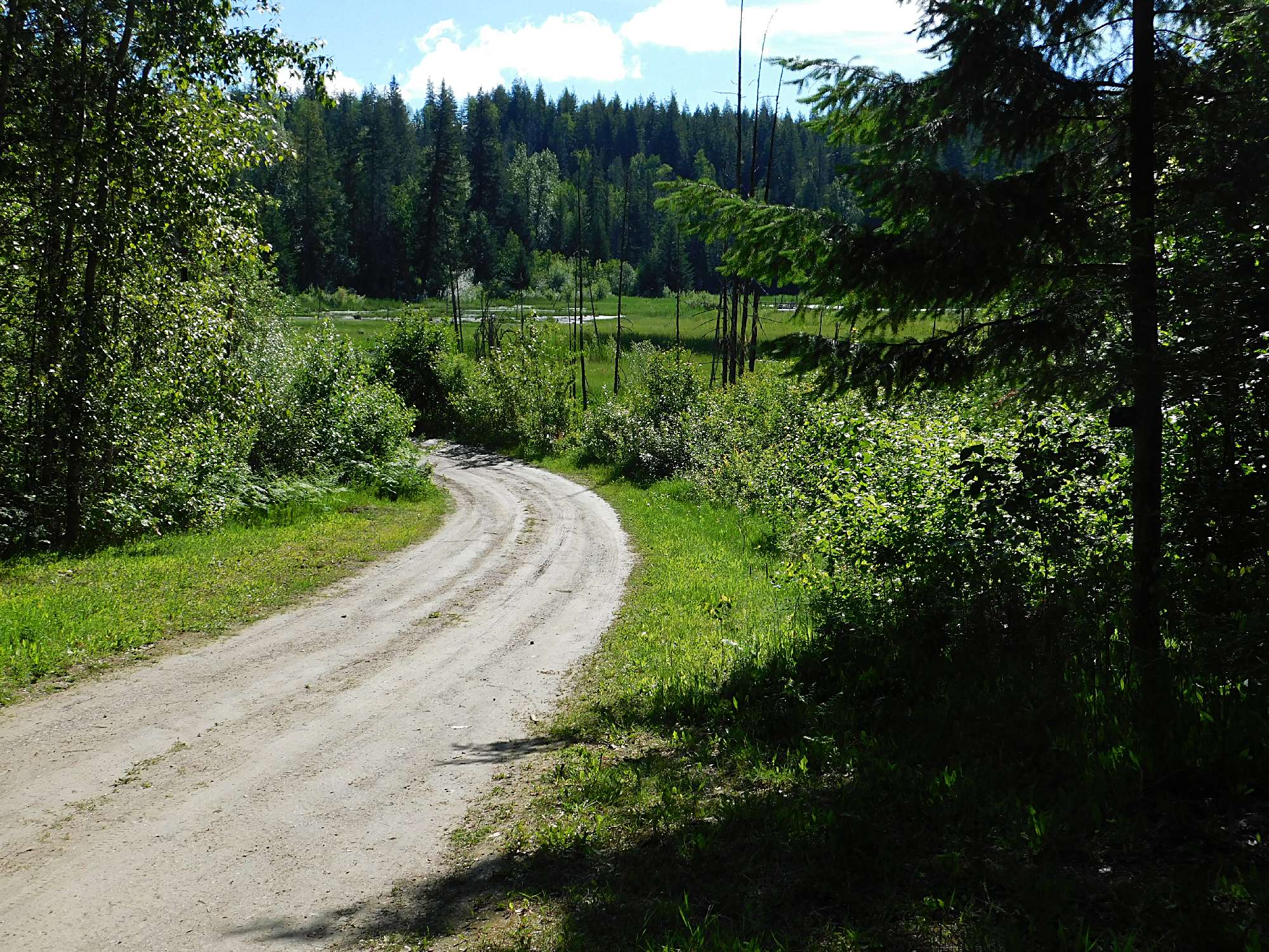 Getting here - approaching the lake - Herman Lake Wilderness Campground