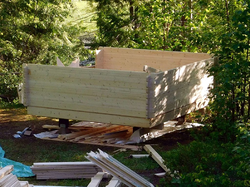 Bunkie build in progress on site 9