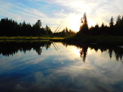 Sunset over Herman Lake